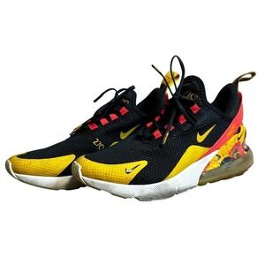 Nike Air Max 270 Sneakers Black Yellow Floral Accent Shoes Womens 5.5